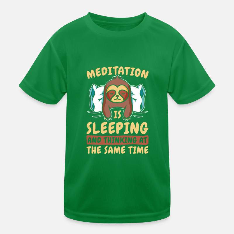 Sloth Meditation Sloth Yoga Kids Functional T-Shirt