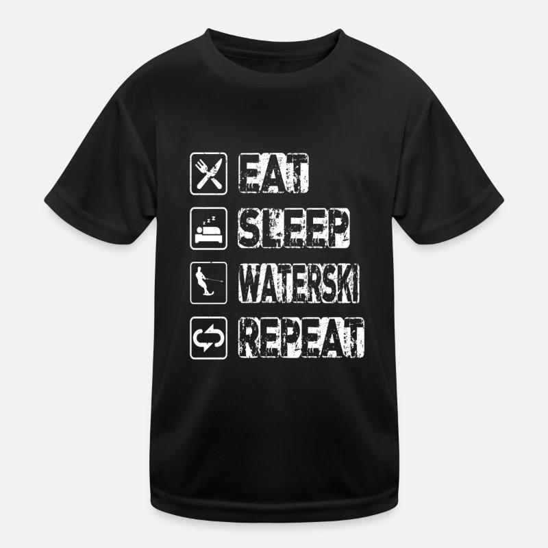 Eat Sleep Waterski Repeat Kids Functional T-Shirt