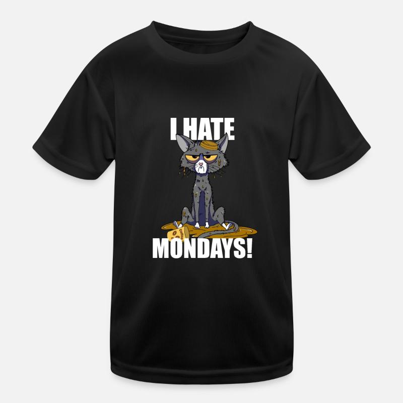 Cat i hate mondays funny monday saying Kids Functional T-Shirt