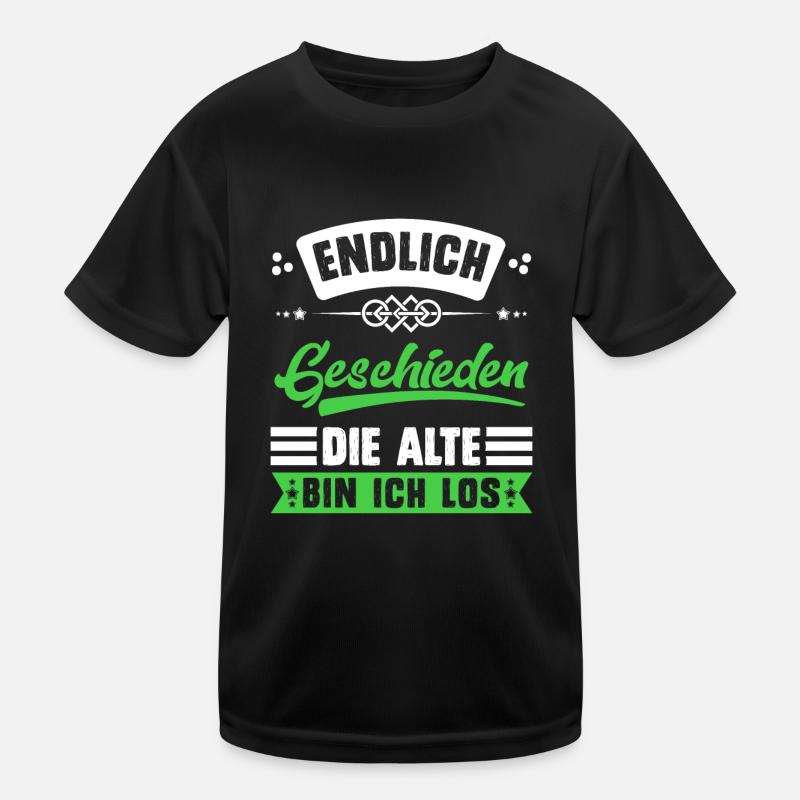 Endlich geschieden Scheidungsparty Scheidung Kinder Funktions-T-Shirt