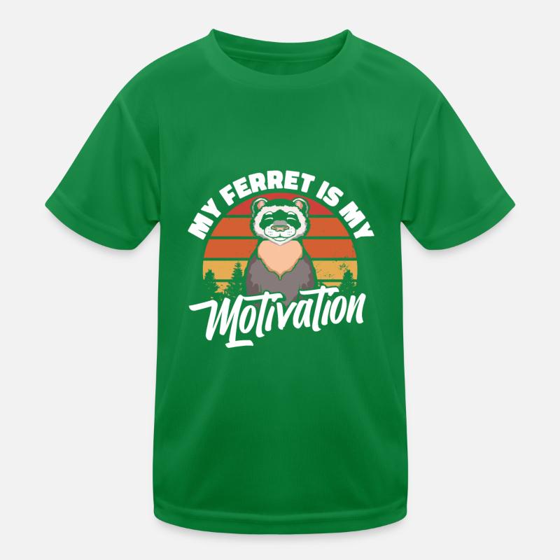 Ferret polecat motivation Kids Functional T-Shirt