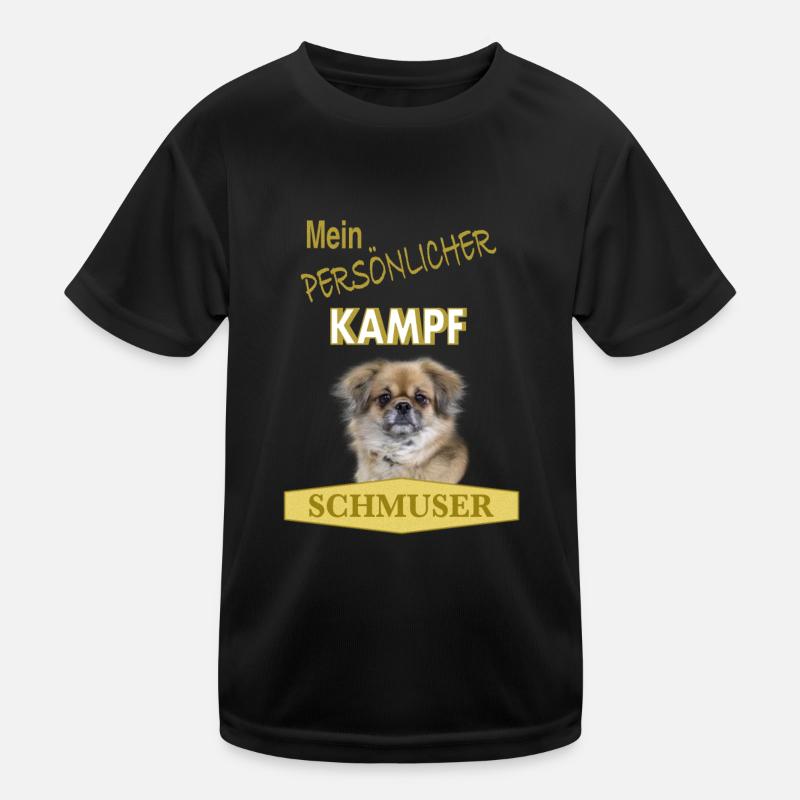 Persönlicher Kampfschmuser - Tibet Spaniel Kinder Funktions-T-Shirt