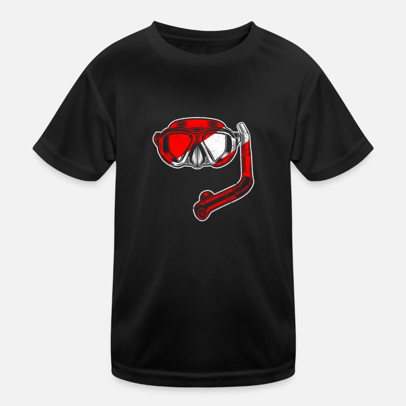 Diving Mask Snorkel Diver Down Flag Diving Kids Functional T-Shirt