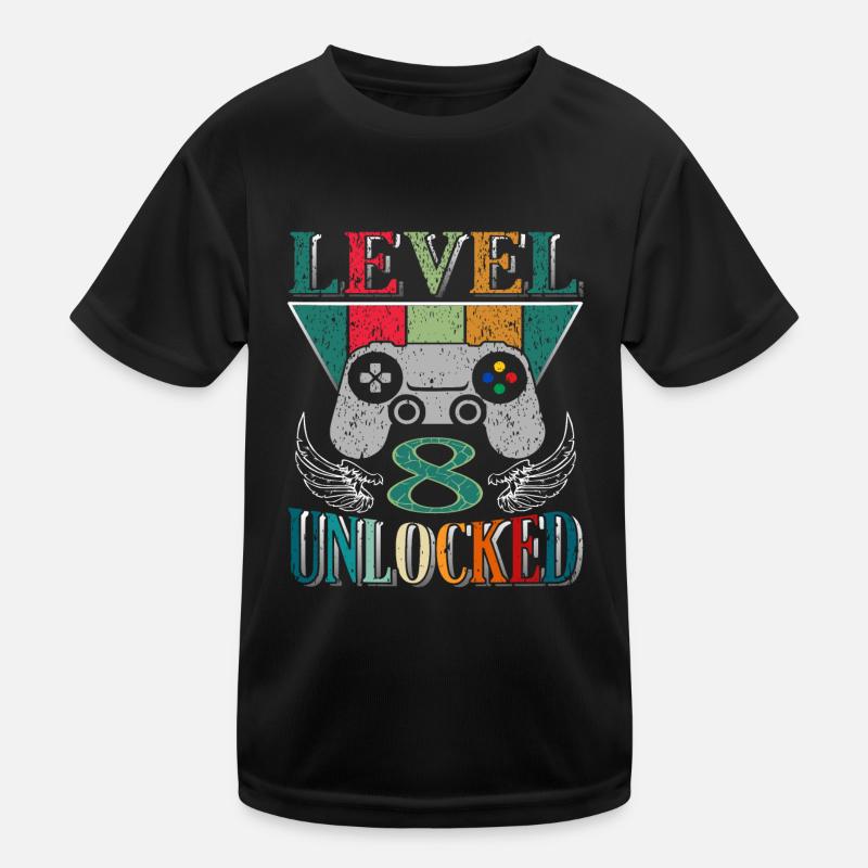 Level 8 freigeschaltet Kinder Funktions-T-Shirt