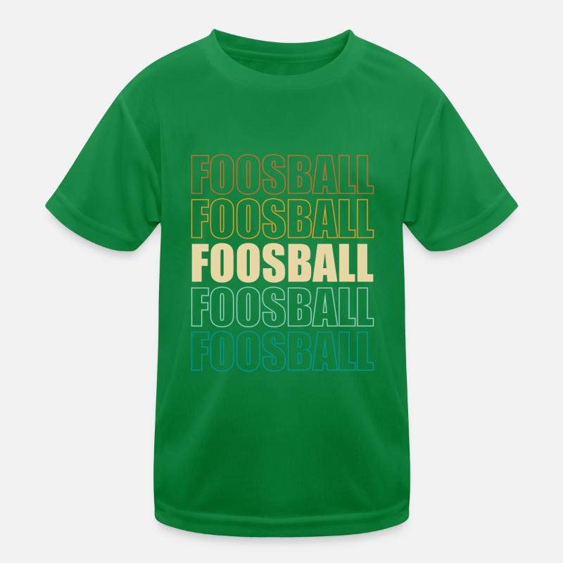 Retro Table Soccer Player Vintage Foosball Kids Functional T-Shirt