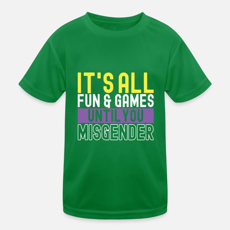 Non Binary Pride Genderqueer Kids Functional T-Shirt