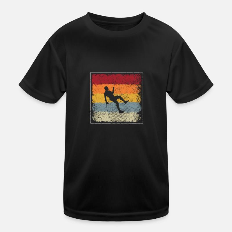 Climbing Retro Kids Functional T-Shirt
