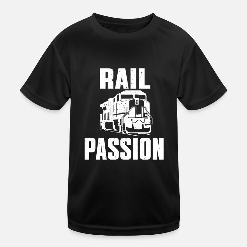 Rail Passion Train Collector Kids Functional T-Shirt