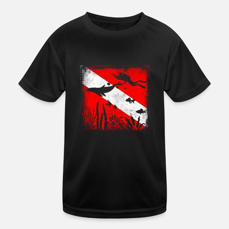 Scuba Dive Flag Tieftauchen Divemaster Tauchlehrer Kinder Funktions-T-Shirt