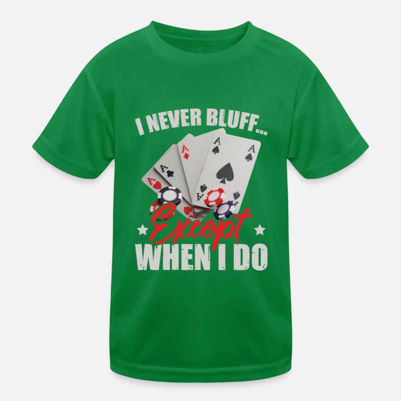 I Never Bluff Kids Functional T-Shirt