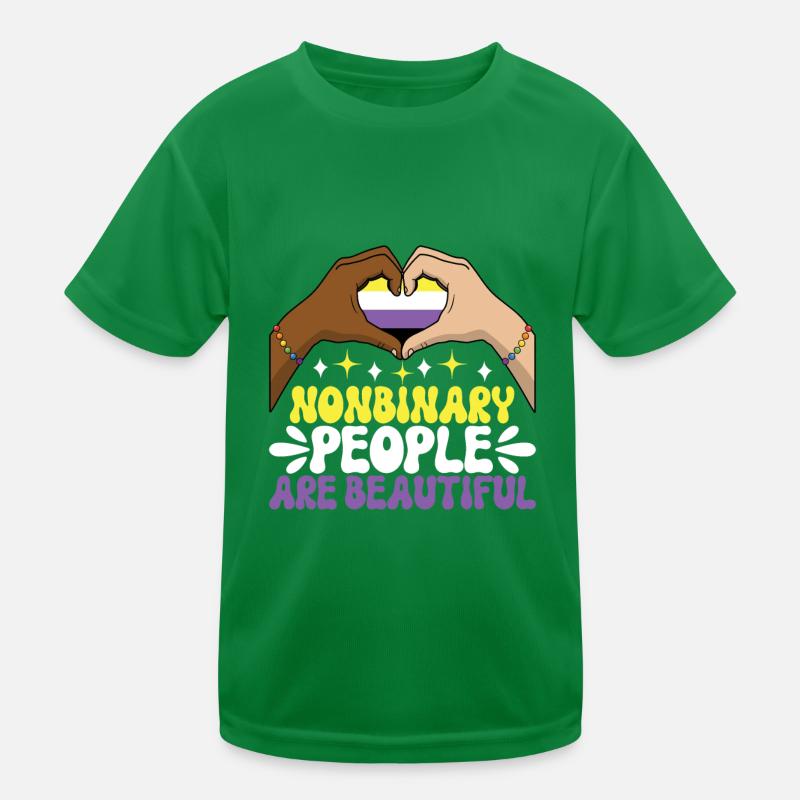 Non Binary Pride Genderqueer Kinder Funktions-T-Shirt