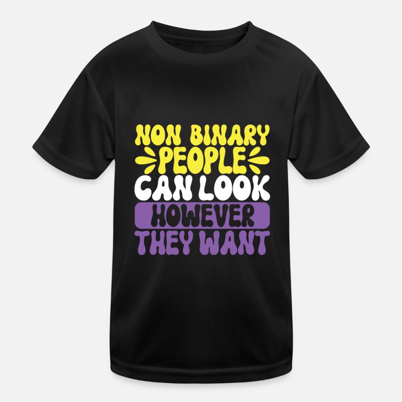 Non Binary Pride Genderqueer Kids Functional T-Shirt