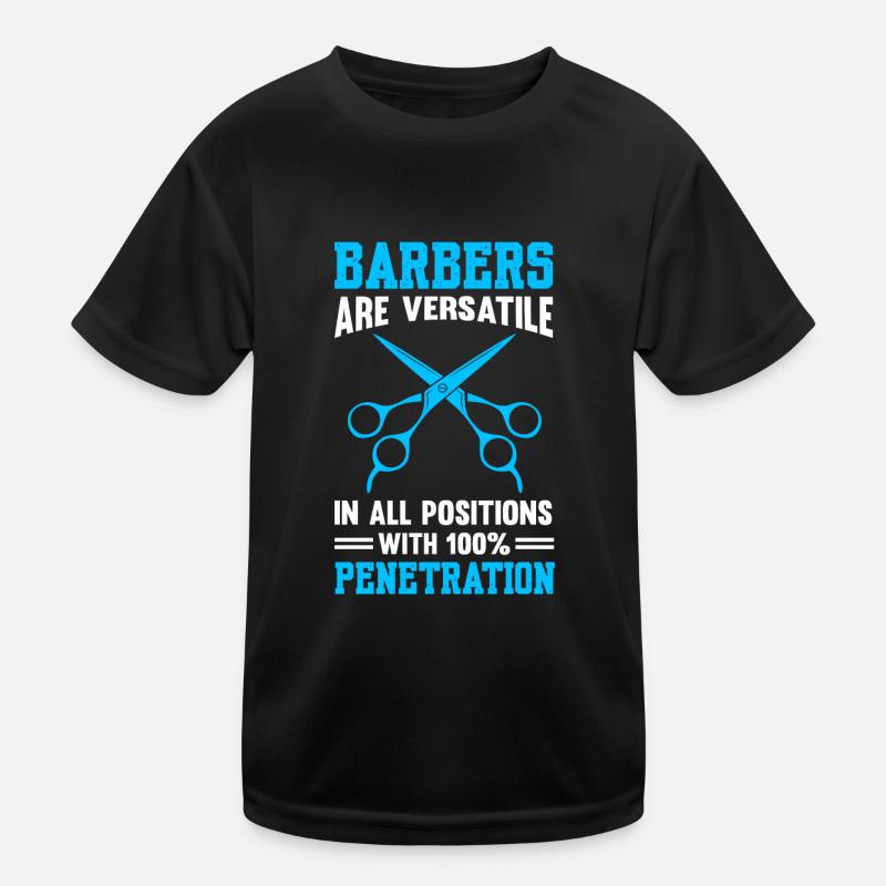 Barbers Are Versatile In All Positions Kids Functional T-Shirt