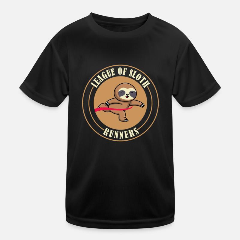 Sloth funny sloth running Kids Functional T-Shirt