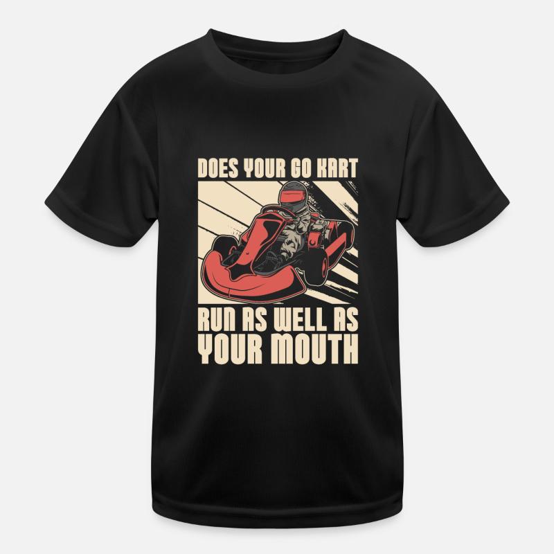 Go Kart Kartfahren Kartfahrer Witzig Kinder Funktions-T-Shirt
