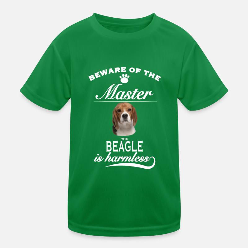 Beware of the master, harmless Beagle Kinder Funktions-T-Shirt