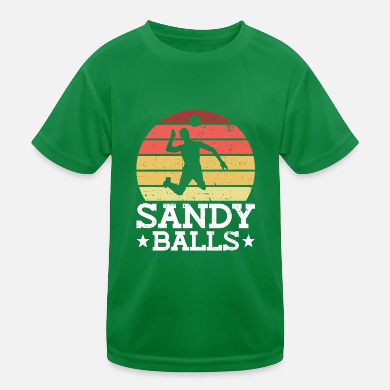 Sandy Balls - Fun Beach Volleyball Kids Functional T-Shirt