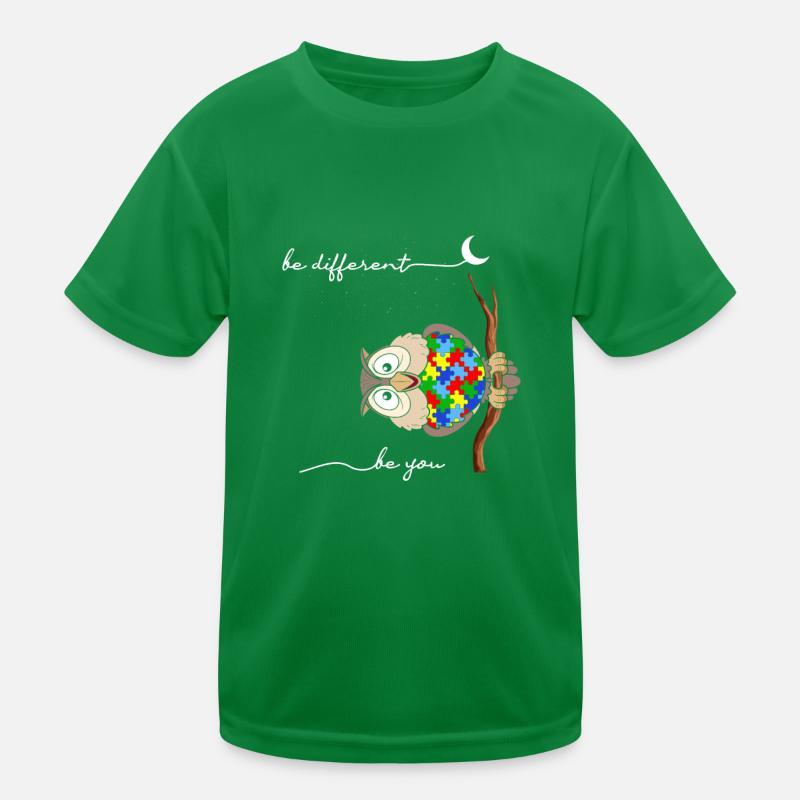 Be Different Puzzle Autismus Eule Kinder Funktions-T-Shirt