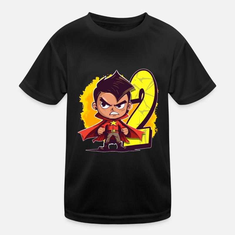 2 Jahre alt Superheld & Action Kindergeburtstag Kinder Funktions-T-Shirt