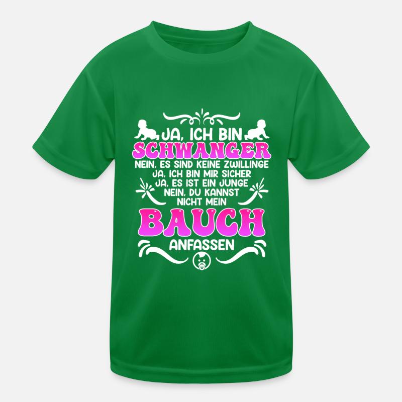 Ja ich bin schwanger werdende Mama 2024 Baby Kinder Funktions-T-Shirt