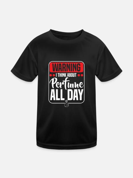 Parfüm Fragrance Perfüm Perfume Parfum Duft - Kinder Funktions-T-Shirt - Schwarz - Vorne