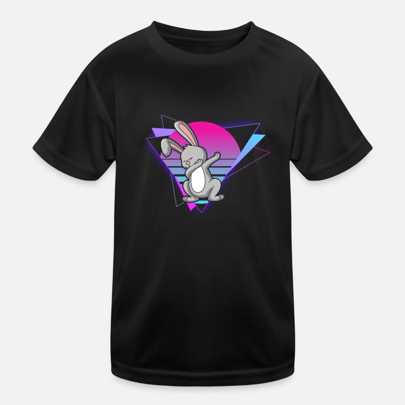 Vaporwave Rabbit Kinder Funktions-T-Shirt
