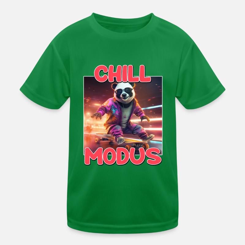 Chill Modus Pandabär Tierliebhaber Süßes Panda Kinder Funktions-T-Shirt