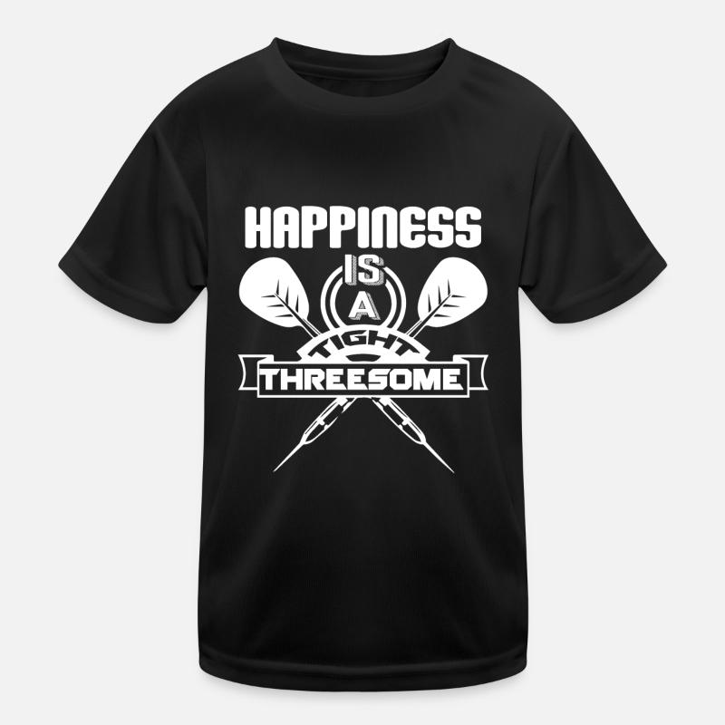 Darts Darts Happiness Is A Tight Threesome Kids Functional T-Shirt