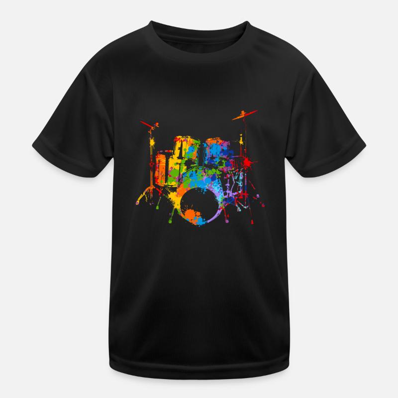 Splash Schlagzeug Kinder Funktions-T-Shirt
