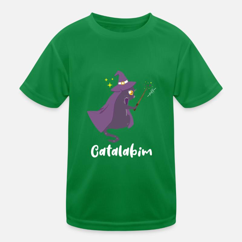 Chat Magicien Chat Chat Sorcier avec Baguette magique T-shirt sport Enfant