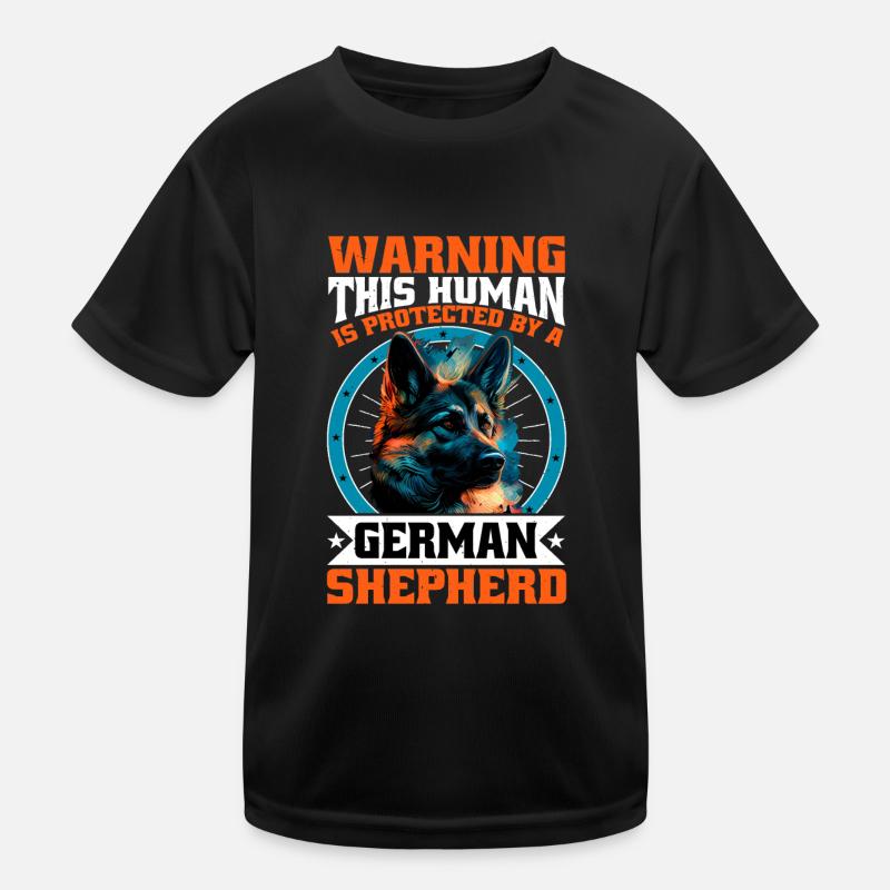 This Human Is Protected By A German Shepherd 13 Kinder Funktions-T-Shirt