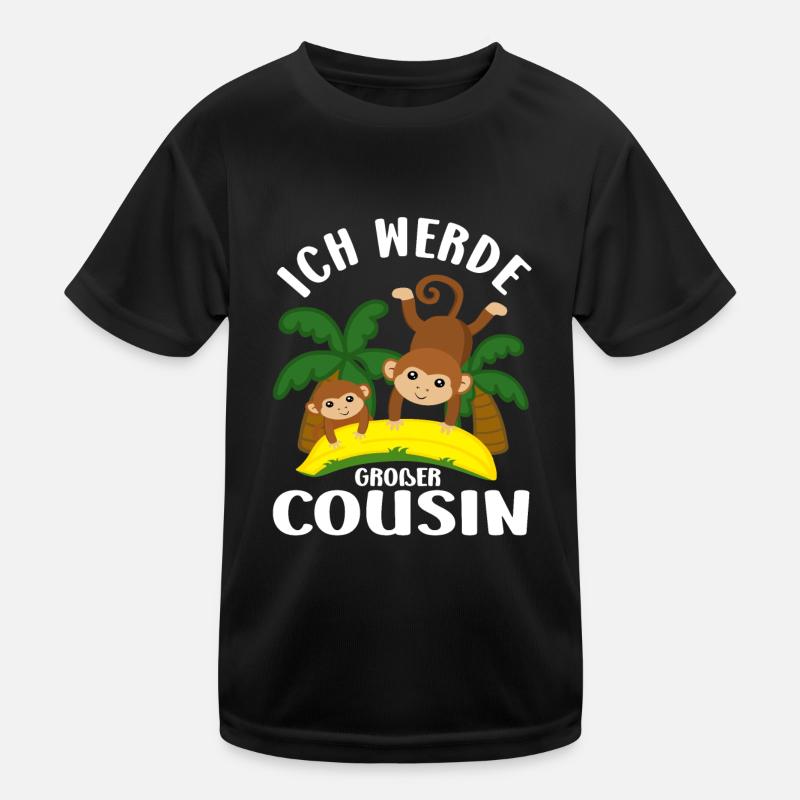 Affen bald Großer Cousin Ich Werde Großer Kinder Funktions-T-Shirt