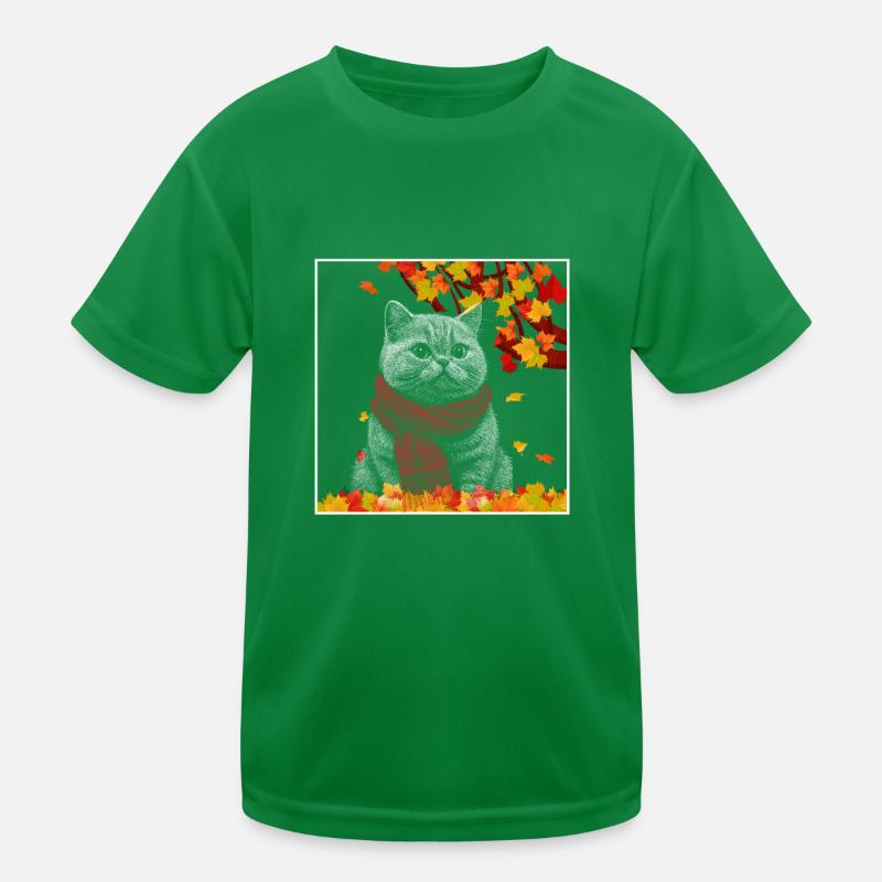 Chat noir C’est l’automne Y’all Feuilles d’automne de citrouille T-shirt sport Enfant
