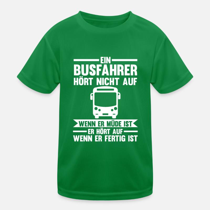 Bus Busfahrer Kinder Funktions-T-Shirt