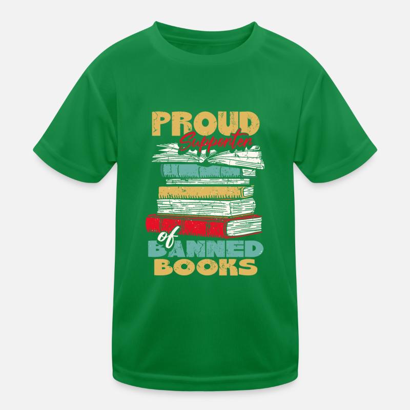 Stolzer Unterstützer verbotener Bücher Kinder Funktions-T-Shirt