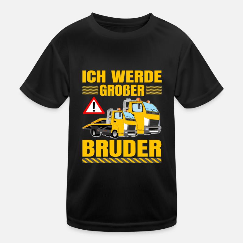 Großer Bruder Abschlepper Geschwister Kind Kinder Funktions-T-Shirt