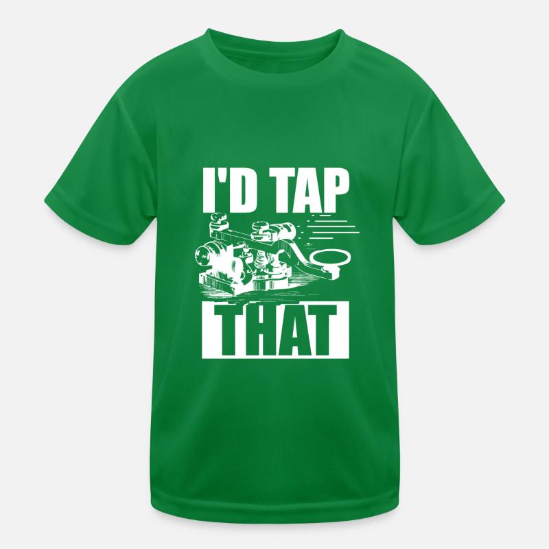 Ham Radio Operator I'd Tap That Network Signal Ant Kids Functional T-Shirt