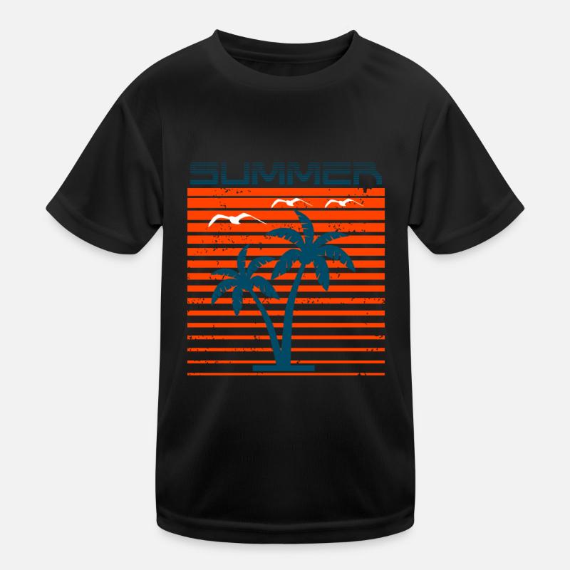 Sommer Palmen Kinder Funktions-T-Shirt
