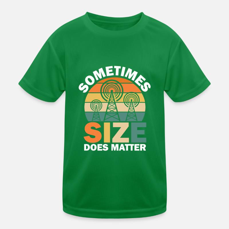 Funny Ham Radio Sometimes Size Does Matter Retro N Kinder Funktions-T-Shirt