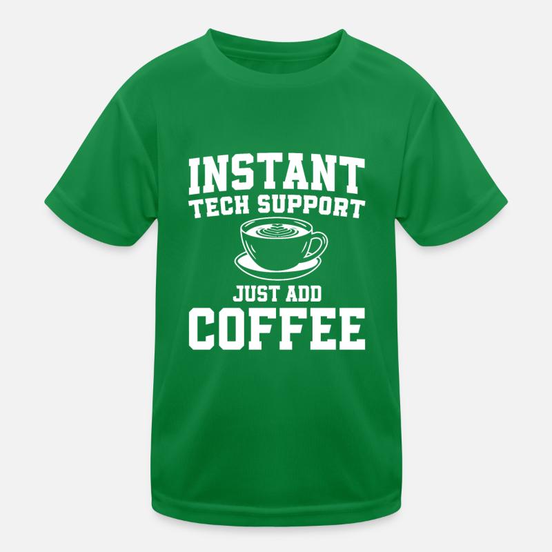 Support technique Amateurs de café Sysadmin Humour T-shirt sport Enfant