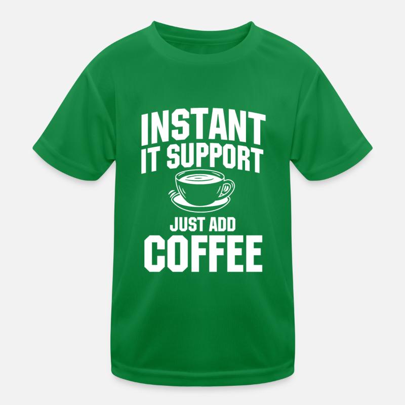 Support informatique instantané Amateur de café T-shirt sport Enfant