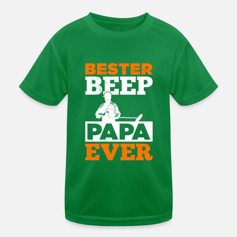 Bester Beep Papa Ever Sondengänger mit Detektor Kinder Funktions-T-Shirt