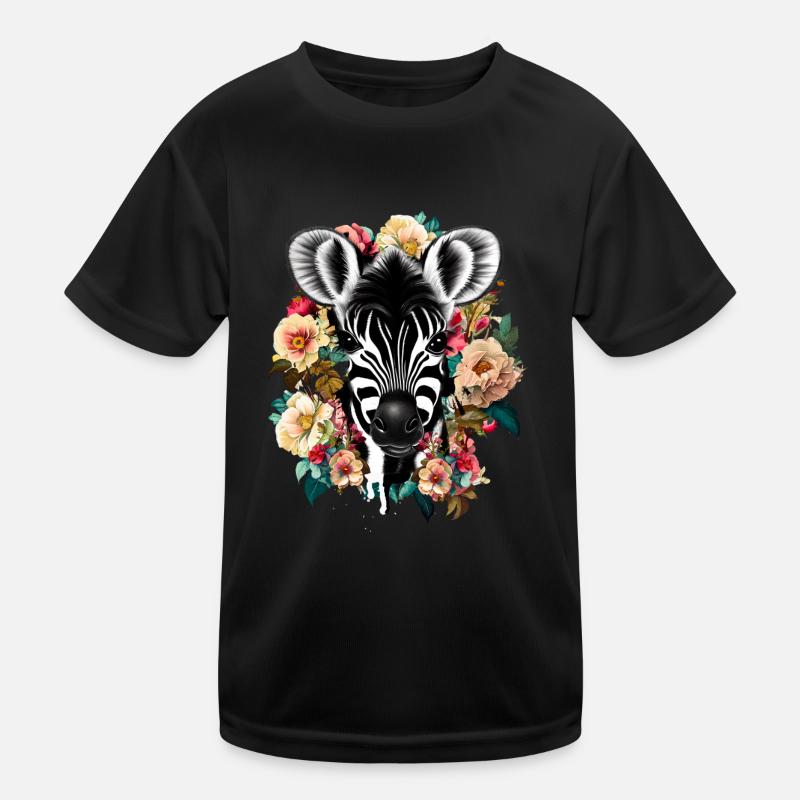 Zebra Kinder Funktions-T-Shirt
