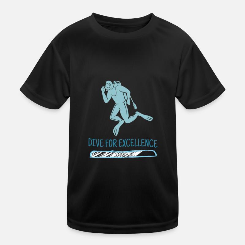Dive For Excellence Retro Diver Designs Present Kinder Funktions-T-Shirt