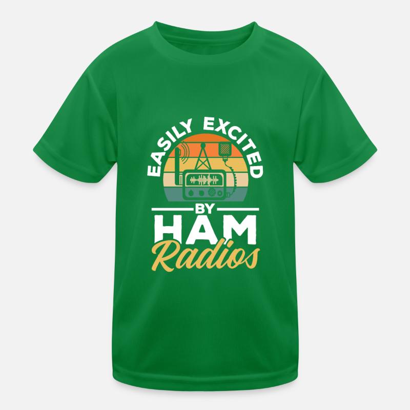 Vintage Sunset Retro Network Easily Excited By Ham Kinder Funktions-T-Shirt