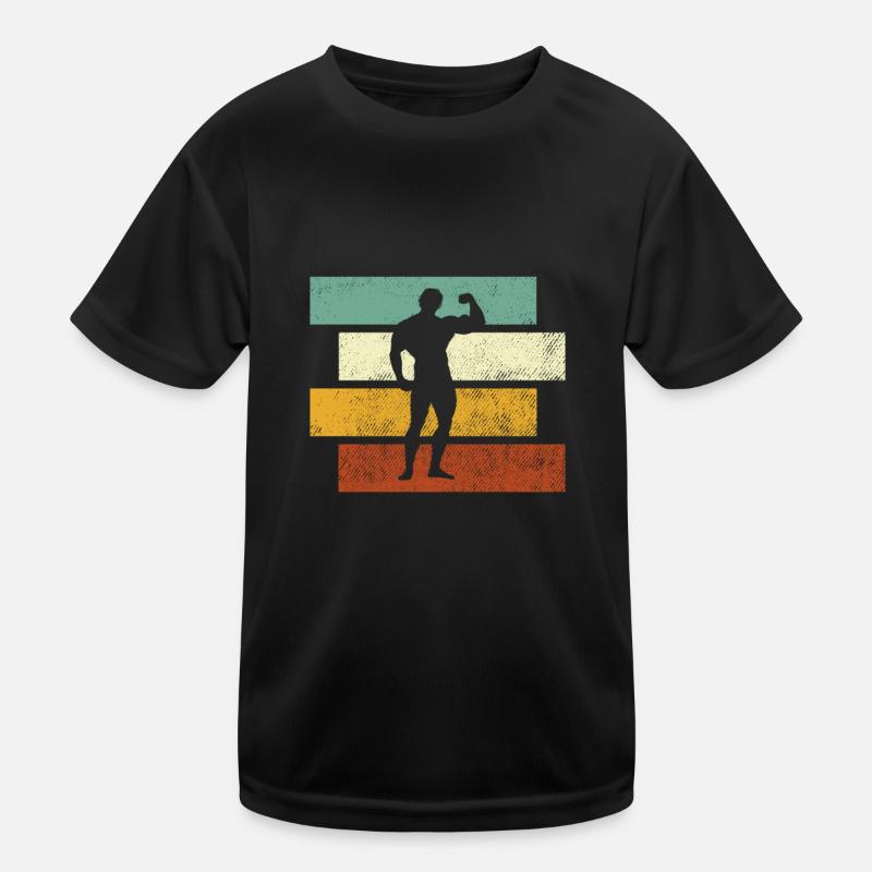 Body building Retro Kinder Funktions-T-Shirt