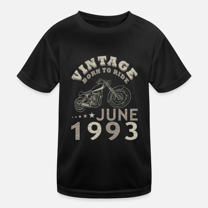 Biker Motorrad Juni 1993 30 Jahre Spruch Kinder Funktions-T-Shirt
