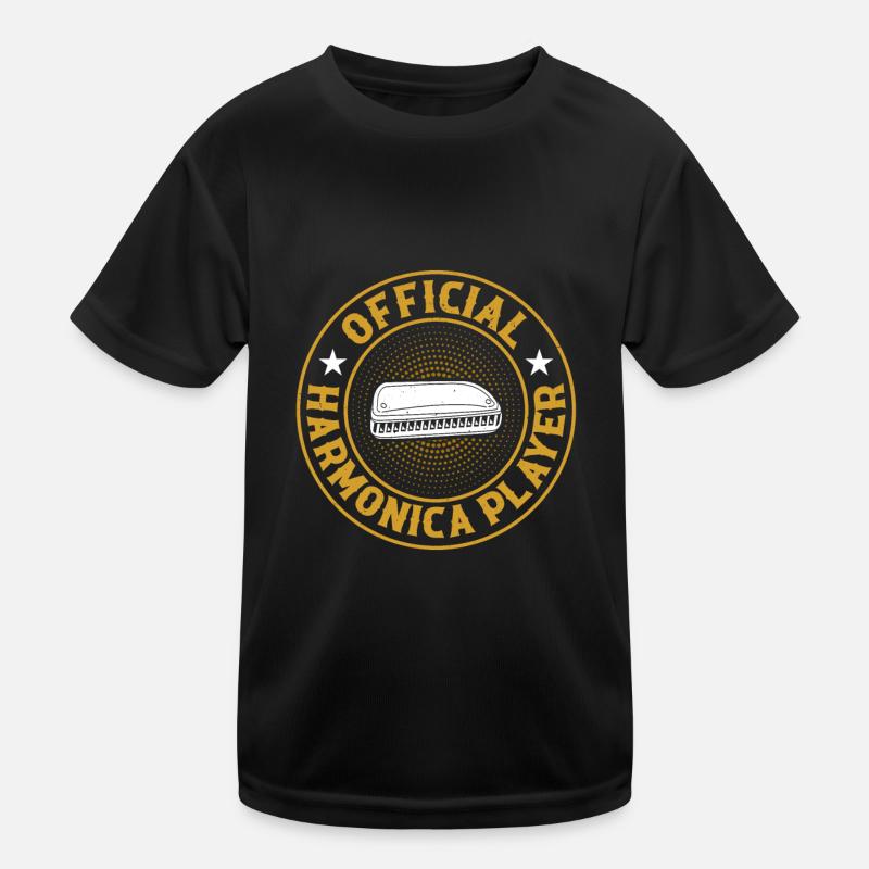 Official Harmonica Player Harmonica Music Harmonic Kids Functional T-Shirt