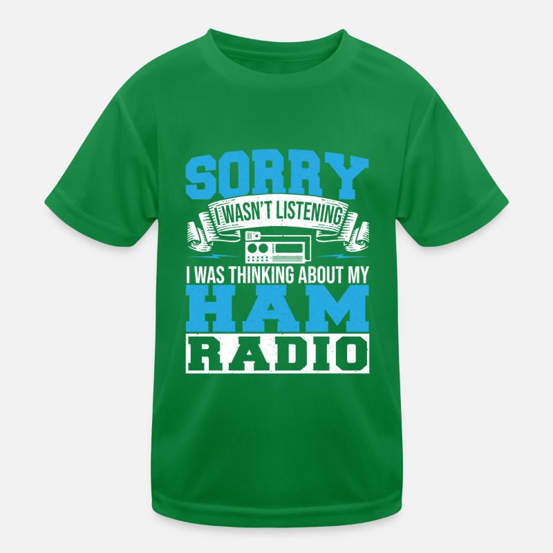 Thinking About My Ham Radio Network Radio Operator Kinder Funktions-T-Shirt