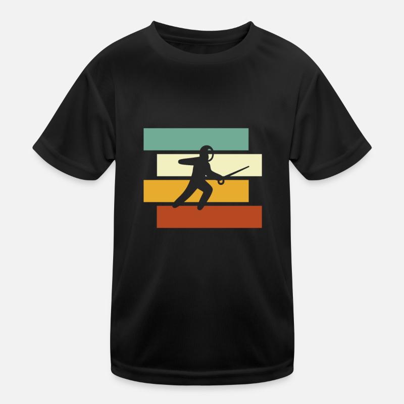 Fechten Retro Kinder Funktions-T-Shirt